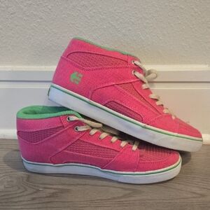 Etnies Vibrant Pink and Green Sneakers